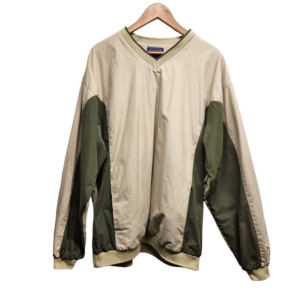 Pendleton Men's Large Pullover V-Neck Jacket Mesh… - image 1